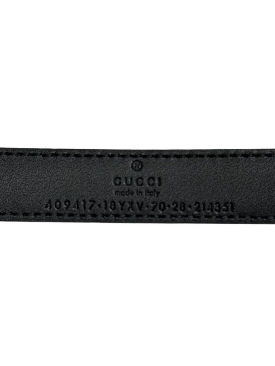 Gucci Belt Double Slim Leather Logo Black main image 6